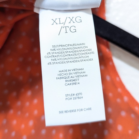 Cabi Flip Reversible Sleeveless Midi Dress Tiger Lily Orange Navy Blue 6370 XL - Picture 8 of 9